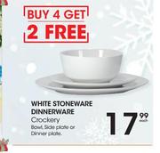 White Stoneware Dinnerware Crockery