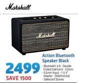 Marshall Action Bluetooth Speaker Black