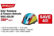 Kids Rainbow & Flowers Helmets-Each