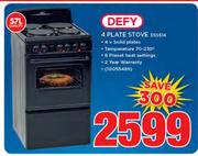 Defy 57Ltr 4 Plates Stove DSSS14 