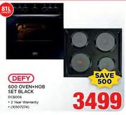 Defy 600 Oven + HOB Set Black DCB006
