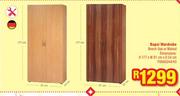 Bapsi Wardrobe Beech Oak wallnut 177x81x54cm F0000244/43