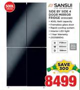 Sansui 500Ltr Side By Side 4 Door Mirror Fridge SFR500