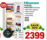 Hisense 220Ltr Fridge/Freezer H220TWH
