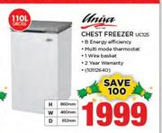 Univa 110Ltr Chest Freezer UC125