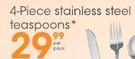 4-Piece Stainless Steel Teaspoons-Per Pack