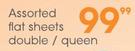 Assorted Flat Sheets Double/Queen