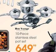 Bon Voyage 10-Piece Stainless Steel Pot Set