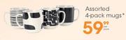 Assorted 4-Pack Mugs-Per Pack
