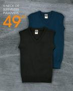 V-Neck Or Sleeveless Pullovers