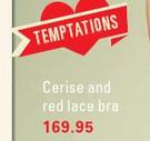 Temptations Cerise And Red Lace Bra