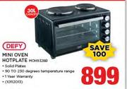 Defy 30Ltr Mini Oven Hotplate MOH9328B