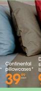 Continental Pillowcases Each