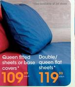 Double/Queen Flat Sheets Each