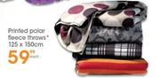 Printed Polar Fleece Throws-125x150cm Each