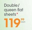 Double/Queen-Flat Sheets Each