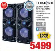 Diamond Zenith Twin 15" Speakers(DE-3901-D15)