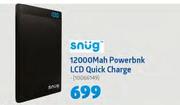 Snug 12000Mah Powerbnk LCD Quick Charge