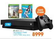 Xbox One X 1TB Console + Game