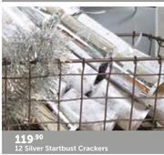 12 Silver Starbust Crackers