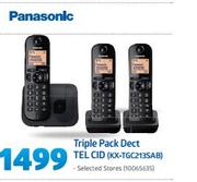 Panasonic Triple Pact Dect TEL CID KX-TGC213SAB