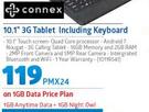 Connex 10.1" 3G Tablet-On 1GB Data Price Plan
