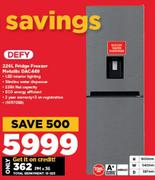 Defy 226Ltr Fridge Freezer (Metallic) DAC449