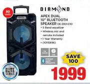 Diamond Apex Dual 10" Bluetooth Speaker DE-3901-D10