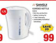 Sansui 1.7L Corded Kettle SSKO2