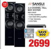 Sansui 2.2 Channel Tall Boy System(MDV-X2400)