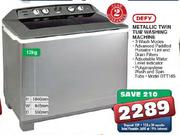 Defy Metallic Twin Tub Washing Machine-13kg(DTT165)