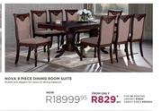 Nova 9 Piece Dining Room Suite