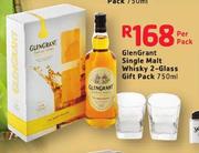GlenGrant Single Malt Whisky 2-Glass Gift Pack-750ml Per Pack