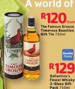 The Famous Grouse Timorous Beastles Gift Tin-750ml Each