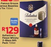 Ballantine's Finest Whisky 2-Glass Gift Pack-750ml