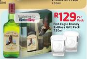 Fish Eagle Brandy 2-Glass Gift Pack-750ml Per Pack