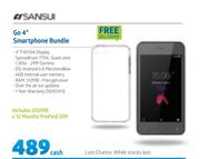 Sansui Go 4" Smartphone Bundle With Free Gel Cover