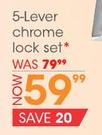 5-Lever Chrome Lock Set