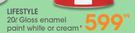 Lifestyle 20ltr Gloss Enamel Paint-White Or Cream