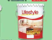 Lifestyle 20ltr Gloss Enamel Paint-White Or Cream