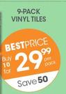 9 Pack Vinyl Tiles-Per pack