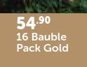 16 Bauble Pack Gold