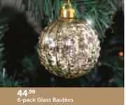 6-Pack Glass Baubles