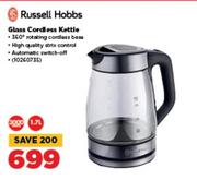Russell Hobbs 1.7L Glass Cordless Kettle