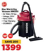 Hoover Max Wet & Dry Vacuum HWD35