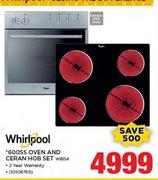 Whirlpool 600SS Oven And Ceran Hob Set WIB54