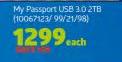 WD My Passport USB 3.0 2TB-Each