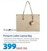 Pompom Ladies Laptop Bag