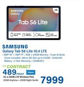 Samsung Galaxy Tab S6 Lite 10.4 LTE-On A 20GB LTE Wireless Plan