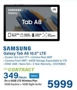 Samsung Galaxy Tab A8 10.5" LTE-On A 10GB LTE Wireless Plan